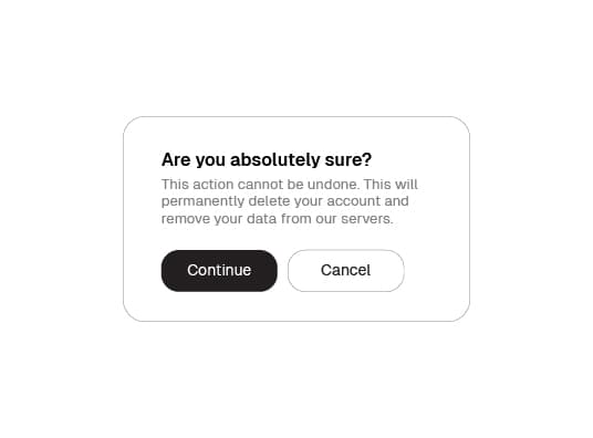 Alert Dialog components