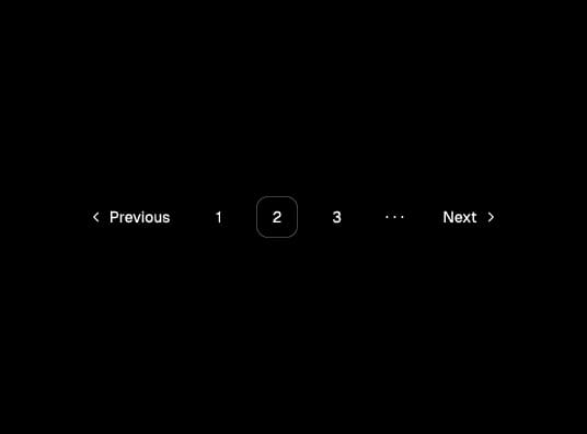 Pagination components dark